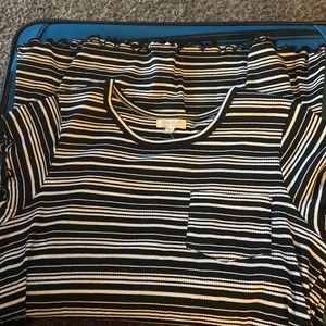 Black and white striped dress